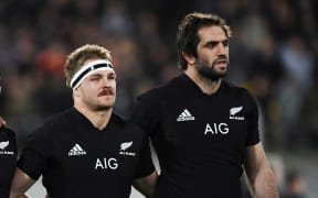 All Blacks Sam Cane and Sam Whitelock.