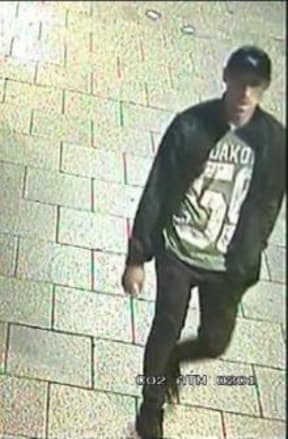 A CCTV picture of the man police are trying to locate.