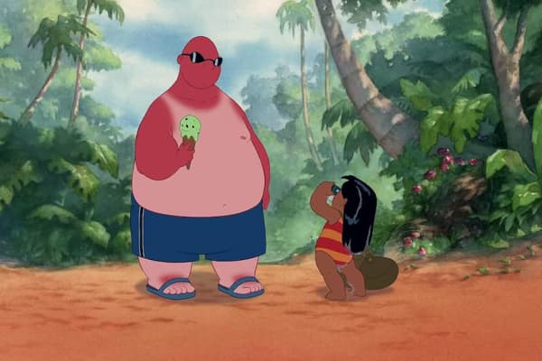 Tourists are poked fun at throughout the 2002 film.