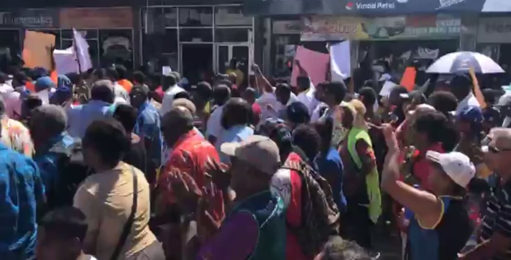 Up to 900 people are said to have marched through the streets of Nadi
