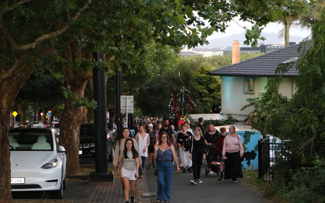 Franklin Road Christmas lights on 19 December 2023.