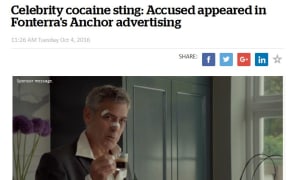 George Clooney was not arrested in an Auckland drug bust . . .