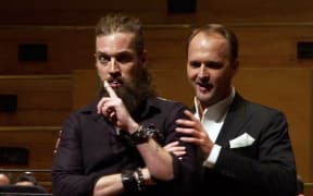 Robert Gledow (Leporello) and Richard Šveda (Don Giovanni)