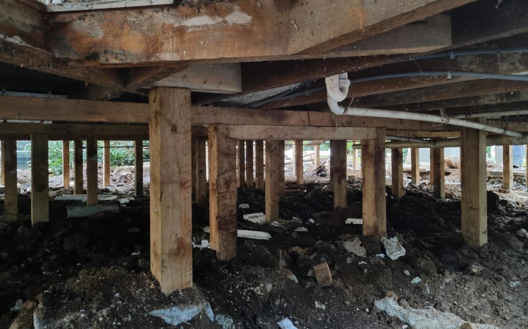 Andy said the floors of his 100-year-old villa were already too low to meet modern standards, so after it flooded in January lifting the house was an easy decision to make.