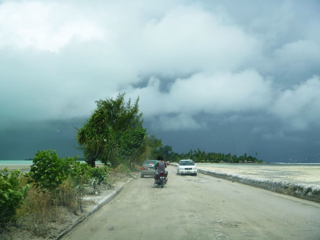 A road in Kiribati, taken by VSA volunteer 2014-2015