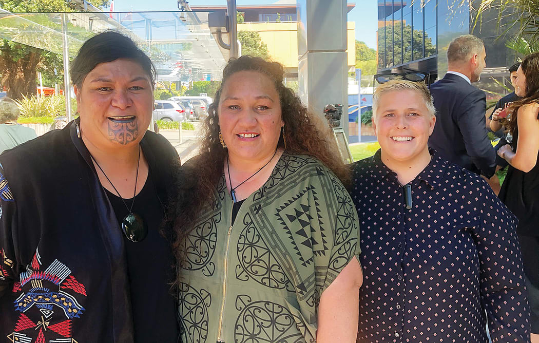 Whakatāne Māori wards campaigners Toni Boynton and Danae Lee (centre and left) are excited there may soon be Māori wards on the Whakatāne District Council following Local Government Minister Nanaia Mahuta’s (left) announcement the government will be looking at changing the law.