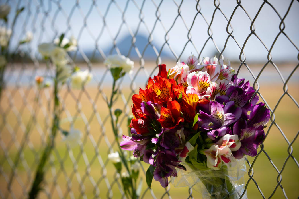 Flowers have been laid at the Port of Tauranga.