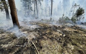 The Bootleg Fire near Klamath Falls, Oregon, in July. Wildfires in the drought-hit western United States and Canada scorched vast areas in 2021.