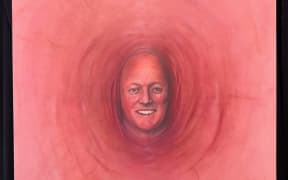 Painting of Christopher Luxon  - removed from auction by Trade Me