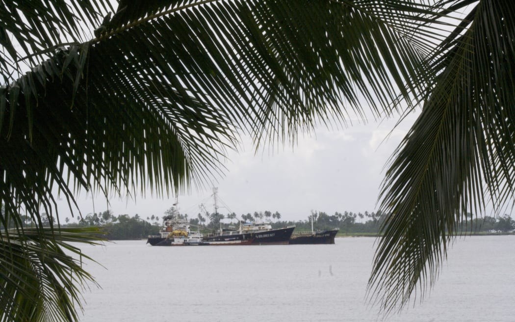 Fillipino tuna fishing vessels on the Madang lagoon