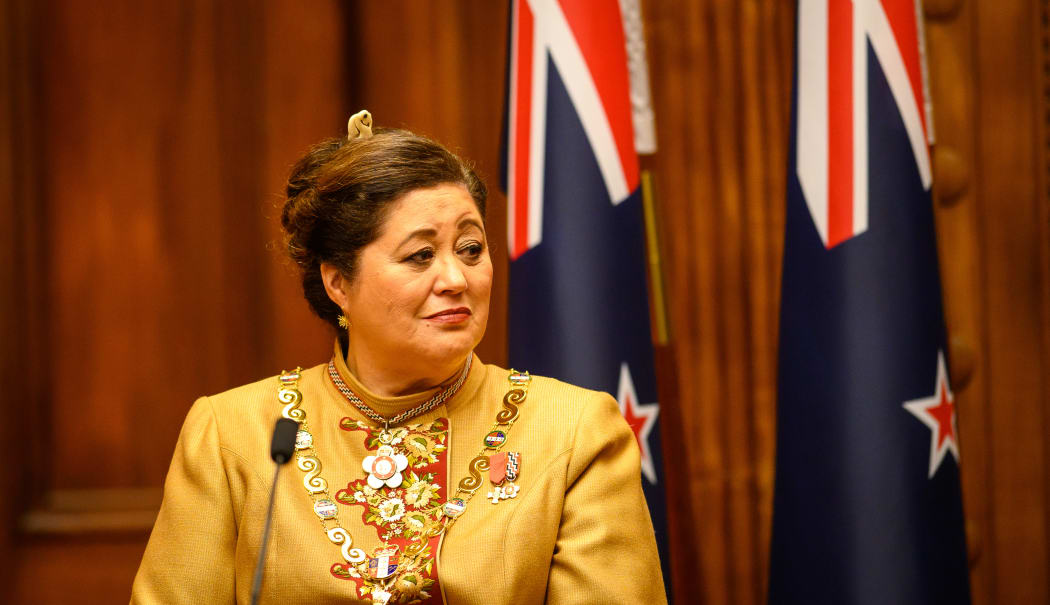 WELLINGTON, NEW ZEALAND - October 21: Dame Cindy Kiro during the swearing-in ceremony of Governor General Dame Cindy Kiro October 21, 2021 in Wellington, New Zealand. (Photo by Mark Tantrum/ http://marktantrum.com)