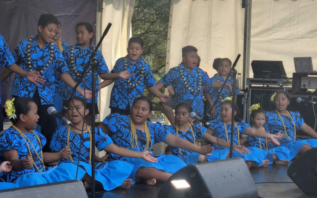 Niuean youth dominated the stage as the future keepers of their countries' culture, at the Auckland Pasifika Festival, Western Springs, on 9 March 2024.