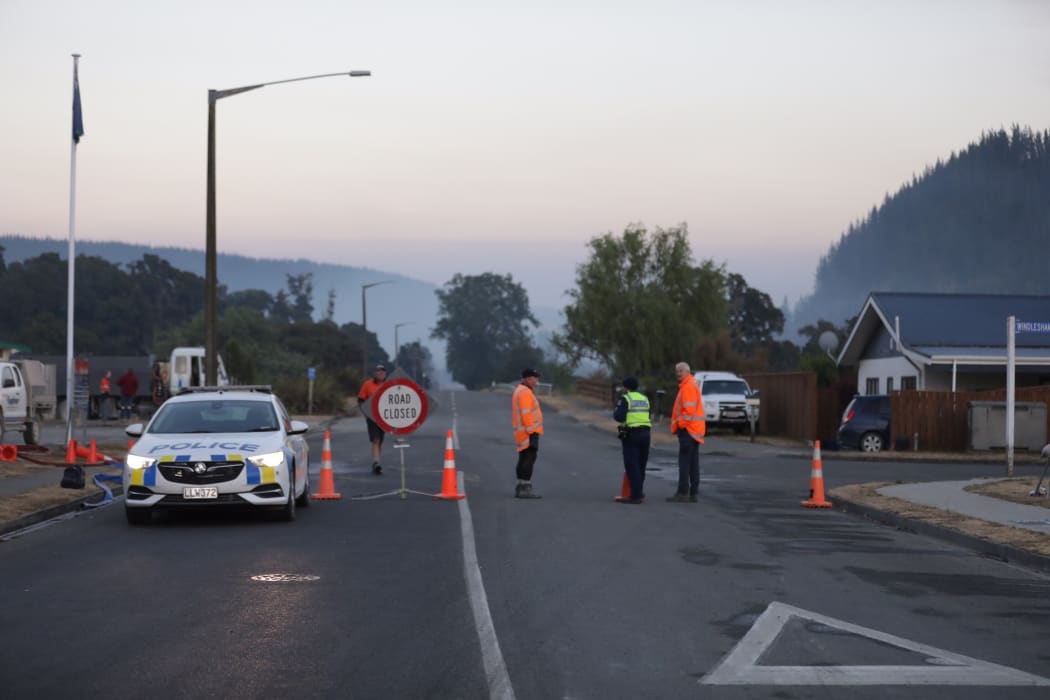 Wakefield township have cordons around it as an evacuation is ordered.