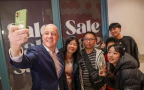 National Party leader Christopher Luxon at Westfield Riccarton Mall on 3 October 2023.