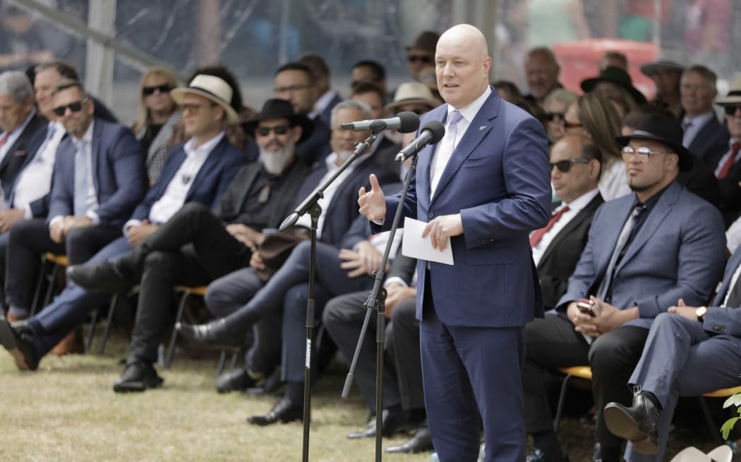 Christopher Luxon at Ratana