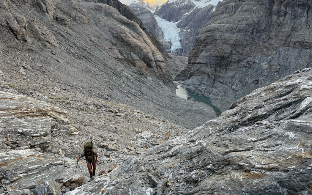 A member of the expedition team on the trip to the Pole of Inaccessibility.