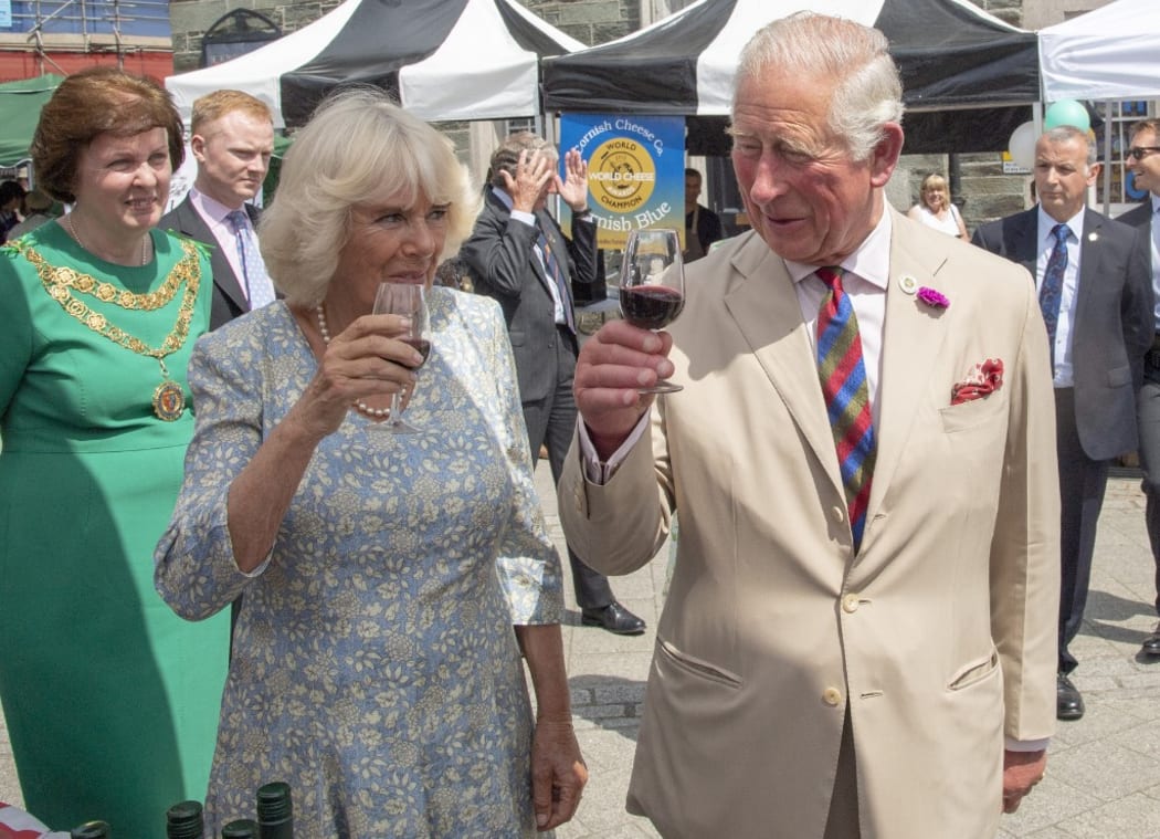 Britain's Prince Charles, Prince of Wales, and Britain's Camilla, Duchess of Cornwall.