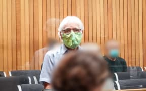 John Richard Corkran appears in the Whanganui District Court charged with ill-treating children at Lake Alice in the 1970s