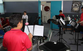 Wesley Intermediate School Students rehearsing