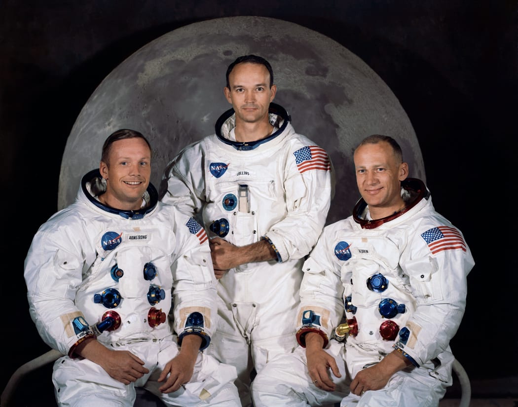 A NASA file photo shows the official crew portrait of the Apollo 11 astronauts taken at the Kennedy Space Center on March 30, 1969, from left Neil Armstrong, commander; Michael Collins, Module Pilot; and Edwin E. "Buzz" Aldrin, lunar module pilot.