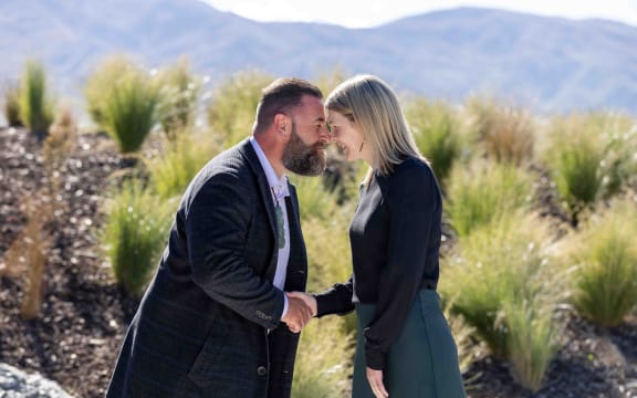 Te Rūnanga o Ngāi Tahu Kaiwhakahaere Justin Tipa and Milford Sound Tourism chief executive Haylee Preston.
