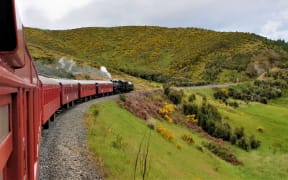 The Marlborough Flyer heading through the Taylor Pass.