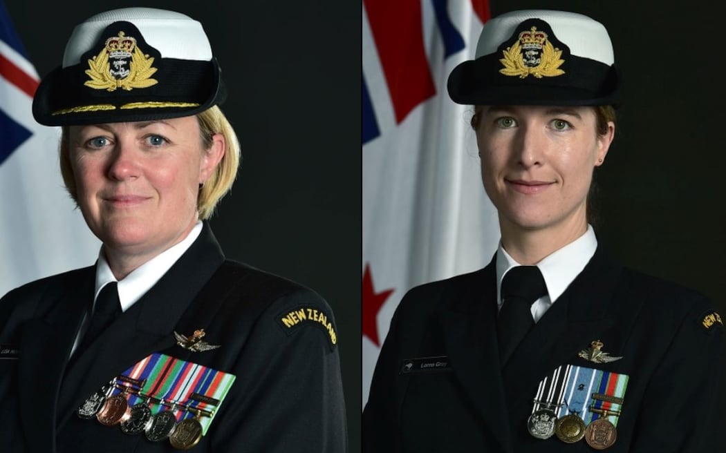 Commander Lisa Hunn, left, and Lieutenant Commander Lorna Gray.