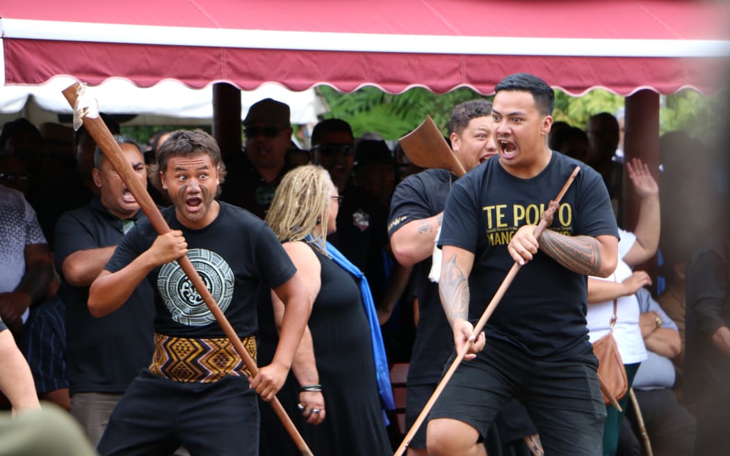 Haka tautoko for Kiingi Tuuheitia speech