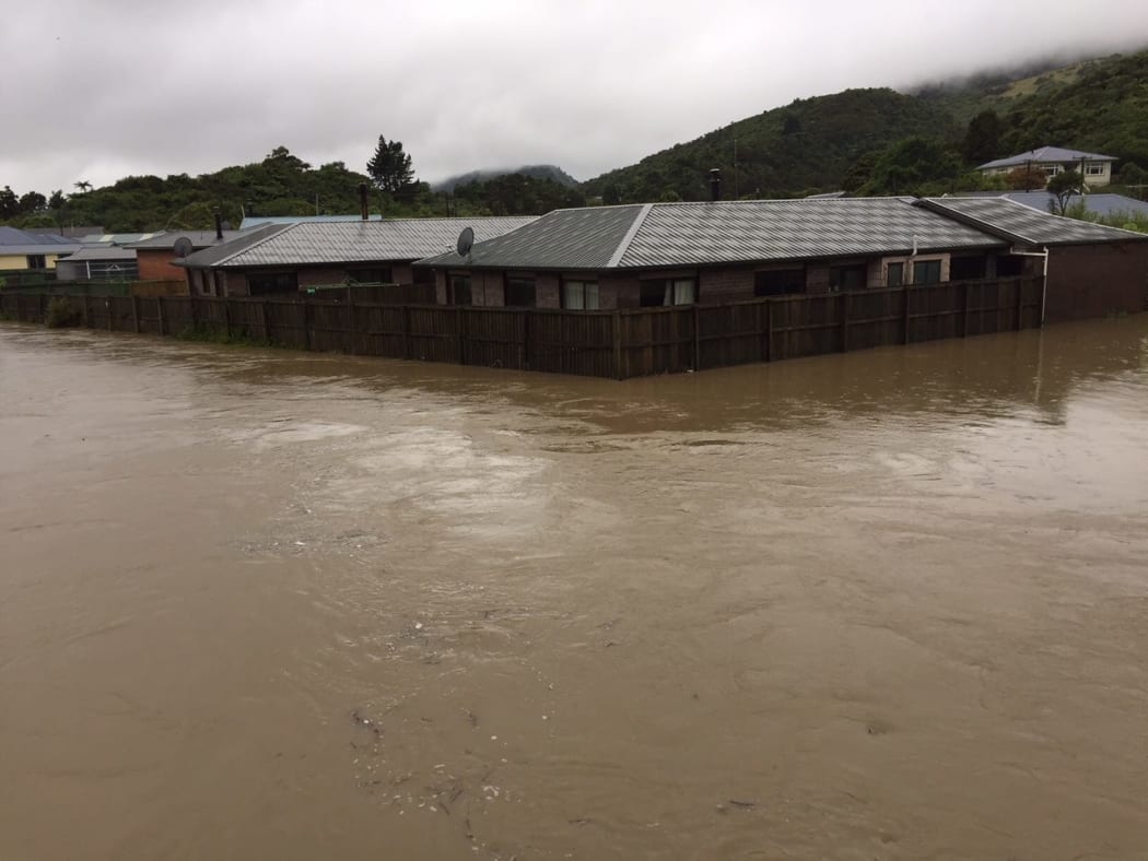 Surface flooding in Greymouth