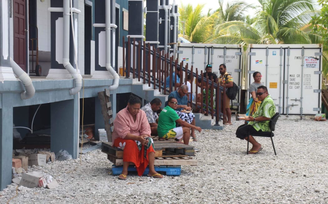 Tokelau residents on election day on Atafu.