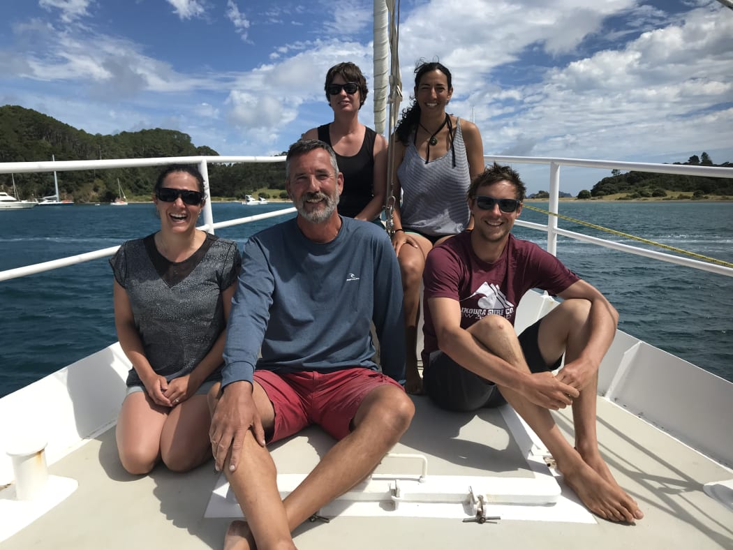 Far Out Ocean Research Collective Trustees: Back row L-R: Lily Kozmian-Ledward and Marta Guerra. Front L-R: Sarah Dwyer, Jochen Zaeschmar andTom Brough.