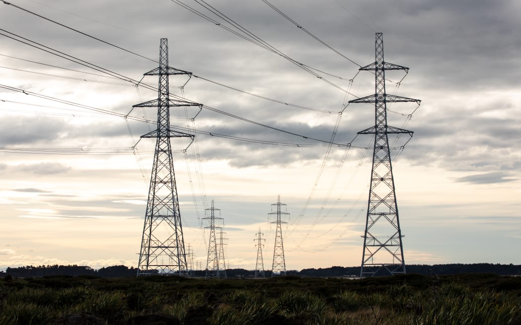 Power lines near Tiwai