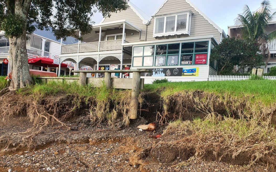 The erosion is threatening to undermine the Strand, Russell’s waterfront road.