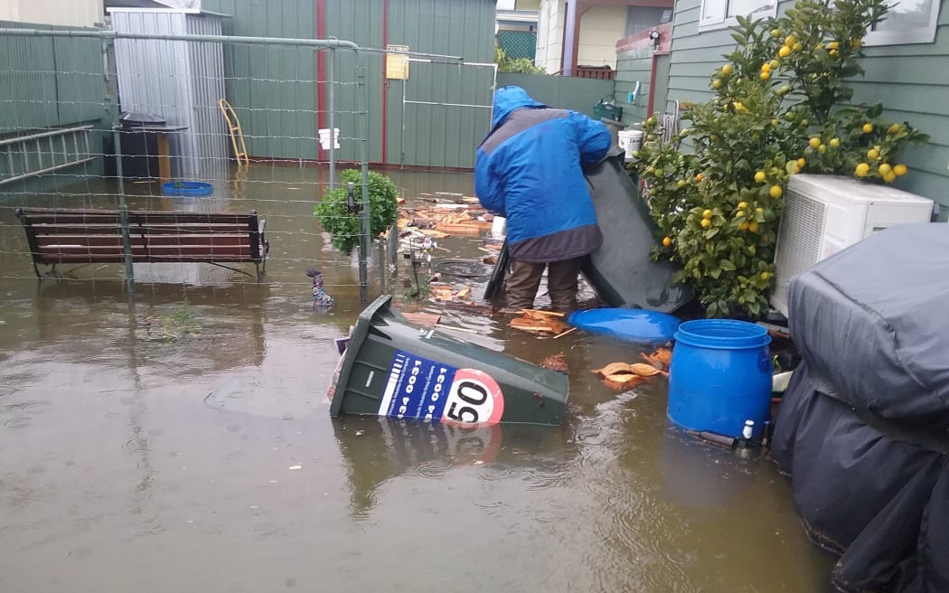 Heather and Daryl Whistons' property on Kaik Rd near Oamaru has been deluged by the floodwaters.