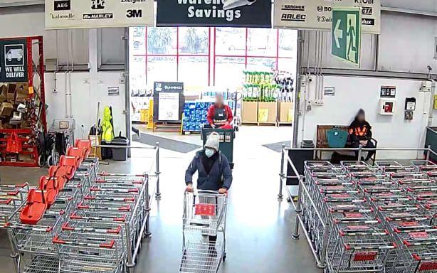 The man police believe to be Tom Phillips, sighted at Bunnings in Te Rapa