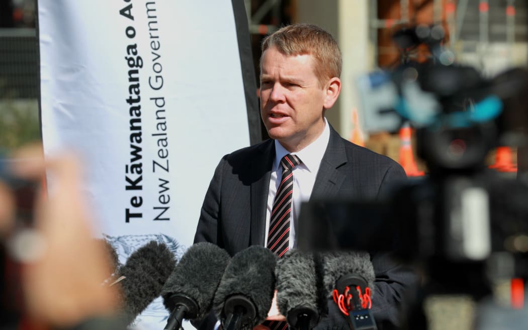 Prime Minister Chris Hipkins  announces the government's plan for land transport over the next decade, prioritising more than $20 billion of funding on 14 new roads and public transport links. Announcement made on 17 August, 2023 in Auckland.