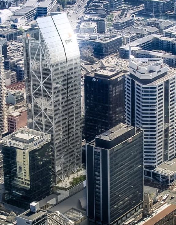 An artist's impression of the proposed PwC Tower at Commercial Bay