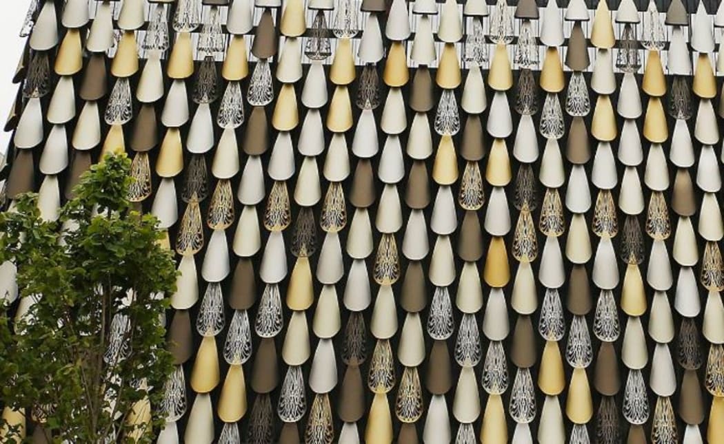 A wall of the under-construction Justice Precinct.