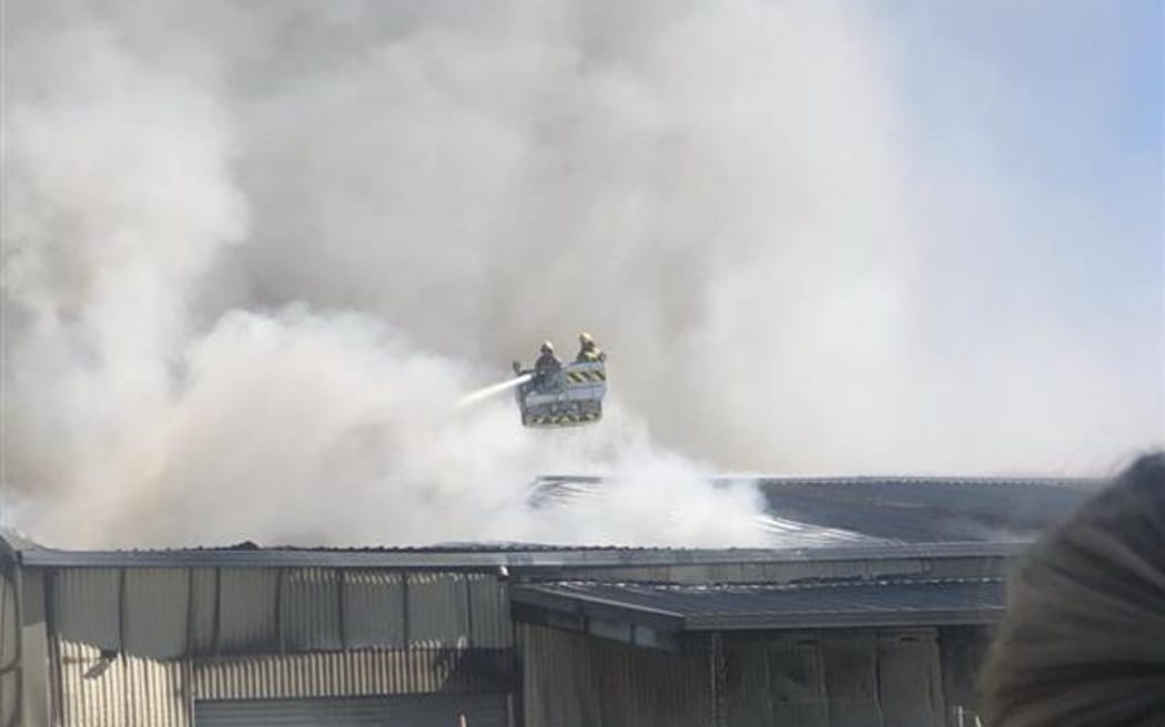 A fire in the Hamilton suburb of Frankton.