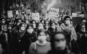 Black Lives Matter march in Melbourne Saturday 6 June 2020.
