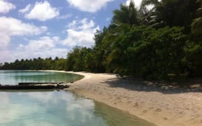 A beach in the Cook Islands