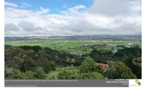 Area outlined for the proposed solar farm in Helensville, Auckland.