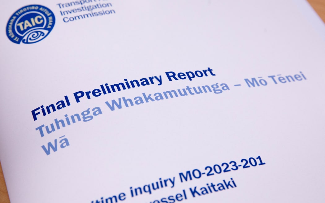 The Transport Accident Investigation Commission delivers the a preliminary report into the failure of the Kaitaki Ferry
