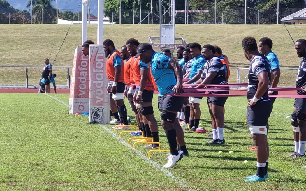 Flying Fijians training in Lautoka ahead of their 2023 Pacific Nations Cup match against Tonga. 20 July 2023.