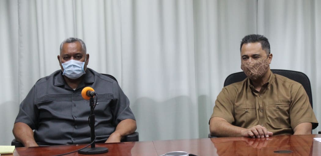 American Samoa’s Governor Lemanu Peleti Mauga (left) and his deputy  Talauega Eleasalo Ale.