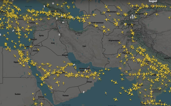FlightRadar screenshot March 3 2026
