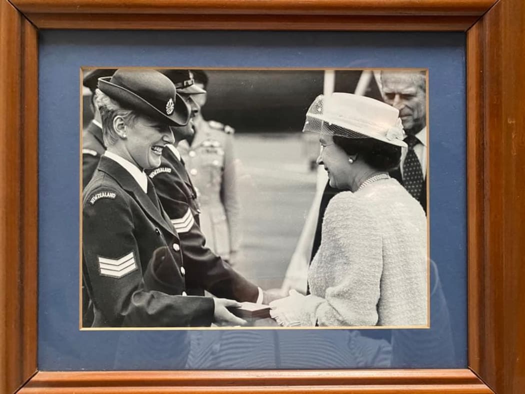 Flight Sergeant Gaylene Wanrooy Royal Flight Stewart on the Royal Tour aircraft in 1986