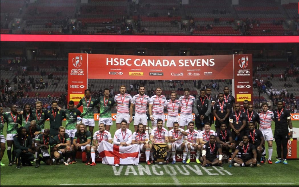 England win the Vancouver Sevens with South Africa in second place and Fiji third