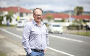 Peter Baars on Marguerita St, where road changes have been recommended to Rotorua Lakes Council.