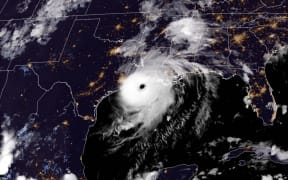 Hurricane Laura reaching the coasts of Louisana and Texas.